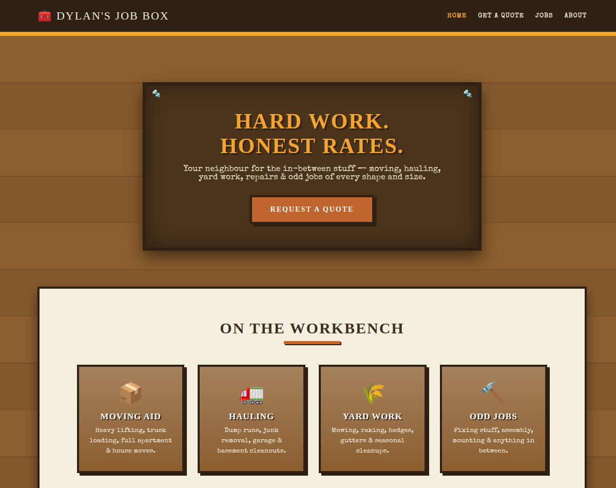 Dylan's Job Box website